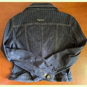 Vintage Y2K DKNY pinstriped black denim  blazer